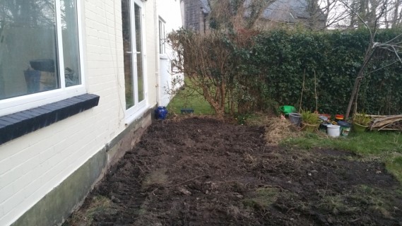 Greenhouse foundation gone